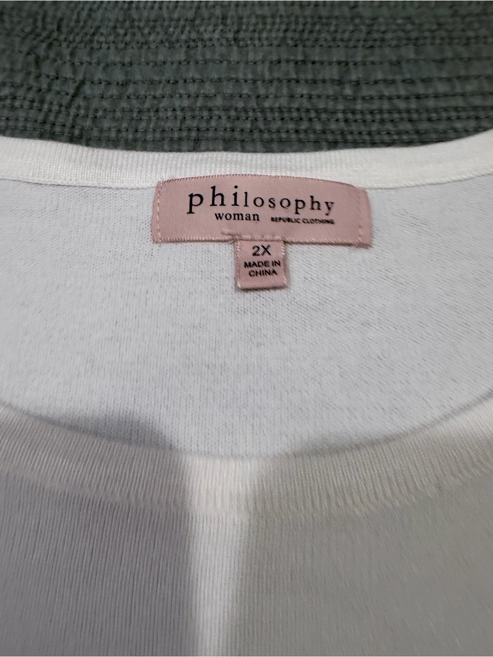 Philosophy Woman 2X Black White Striped Heart Sweater Top Plus Size - Picture 3 of 8